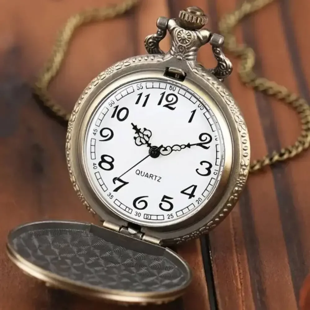 American Bald Eagle Pocket Watch USA Gold Men's Christmas Birthday VTG Gift NEW!